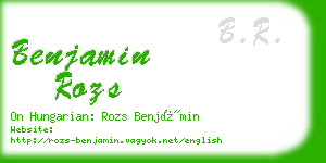 benjamin rozs business card